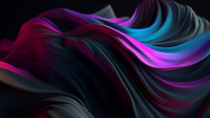 Abstract background of flowing fabric. Generative AI.
