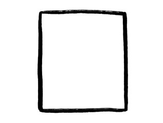 square frame doodle with brush texture