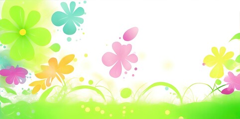 Colorful watercolor abstract flower meadow background.