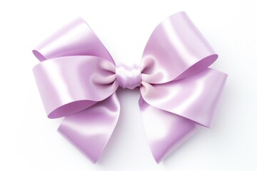 purple bow isolated on white background, ai generative