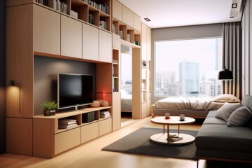Fototapeta na wymiar modern living room, ai generative