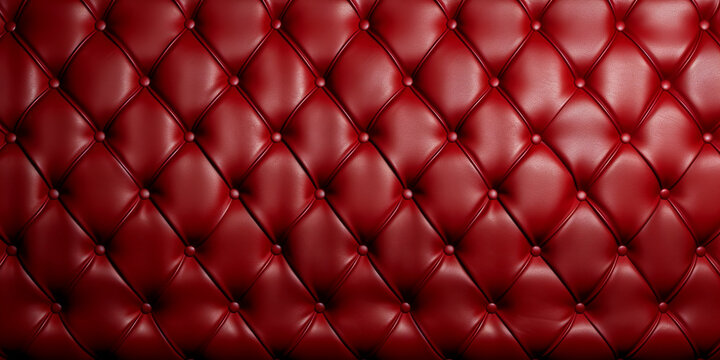 Red leather capitone background texture
