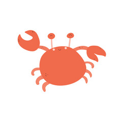 crab  isolated simple flat vector 