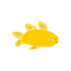 goldfish  isolated on white vector illustration