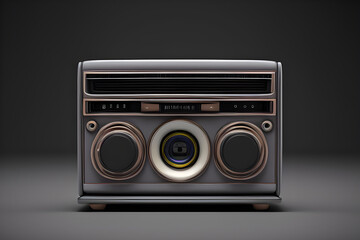 toy radio boombox ai-generated, illustration 