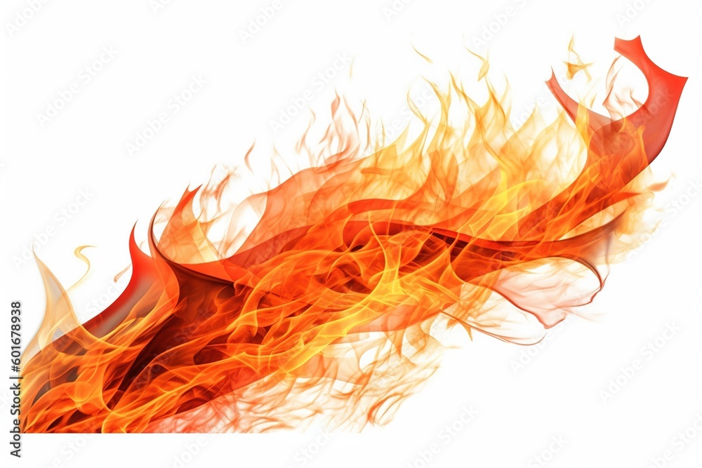 Poster flame isolated on white background. generated by ai