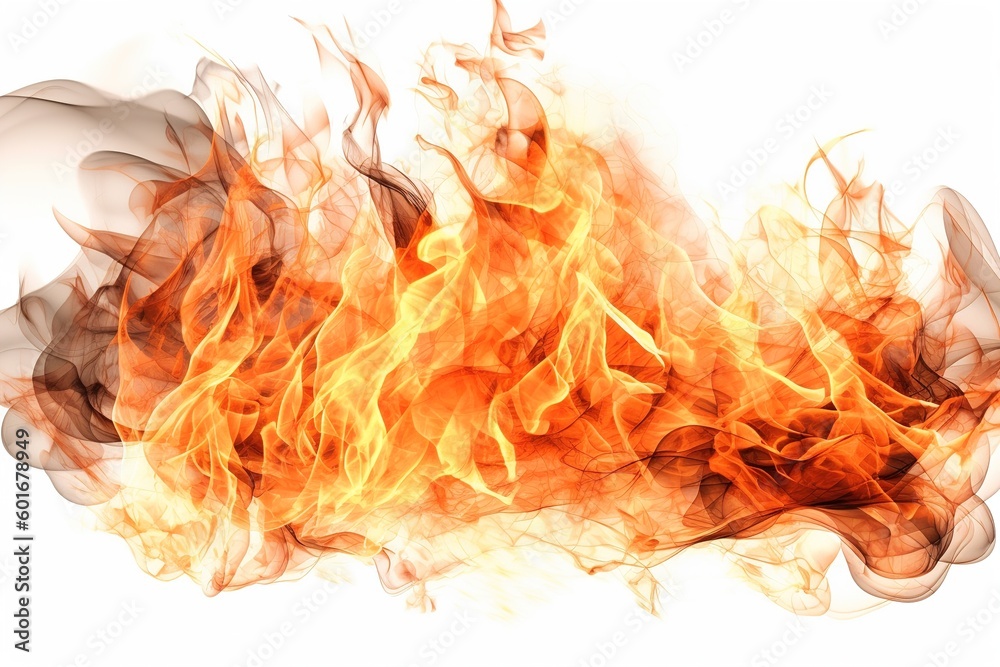Poster flame isolated on white background. generated by ai