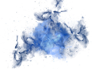 Watercolor Galaxy Stars Splashes Transparent Background Clipart © Mas Water