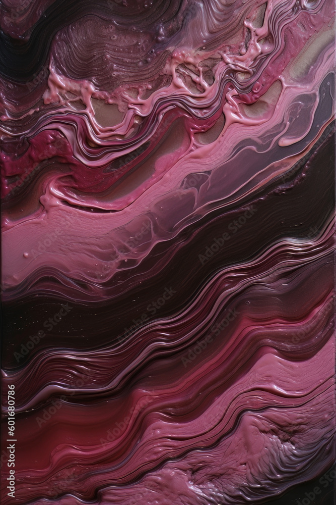 Wall mural a dynamic mix of black and purple forms an abstract paint texture. this design, reminiscent of a swi