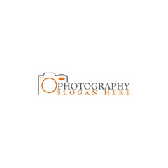 Photography concept logo design template isolated on white background