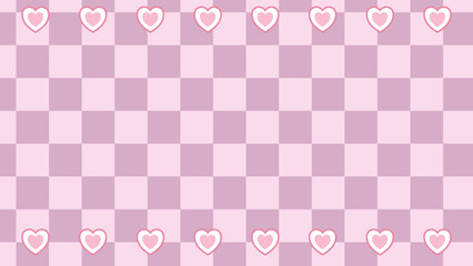 cute heart on checkerboard trendy background, checkers illustration decoration