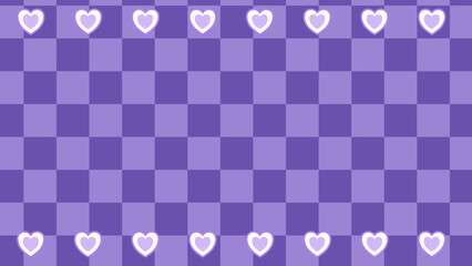 cute heart on checkerboard trendy background, checkers illustration decoration