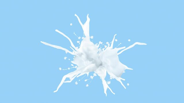 Milk splash pack slow motion on alpha channel  place on footage or background and easier to adjust color.