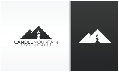 Mountains with Candles Logo