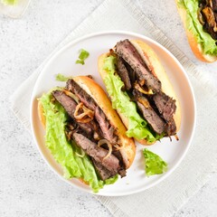 Pulled beef sandwiches