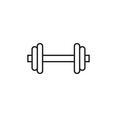 Dumbbell line set icon, sports logo vector