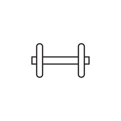 Dumbbell line set icon, sports logo vector