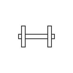 Dumbbell line set icon, sports logo vector
