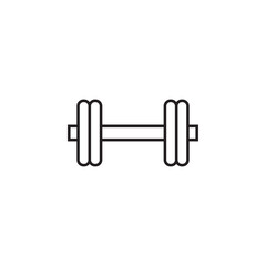 Dumbbell line set icon, sports logo vector