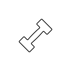 Dumbbell line set icon, sports logo vector