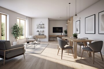 Fototapeta premium modern and minimalistic living room