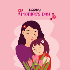 Happy Mother's Day Illustrations, Greeting Card 
