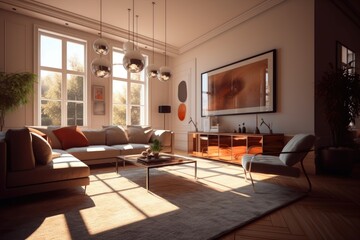 modern and minimalistic living room