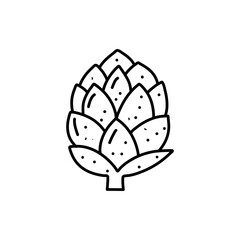 Vector Isolated Graphic Artichoke Hand Drawn Illustartion
