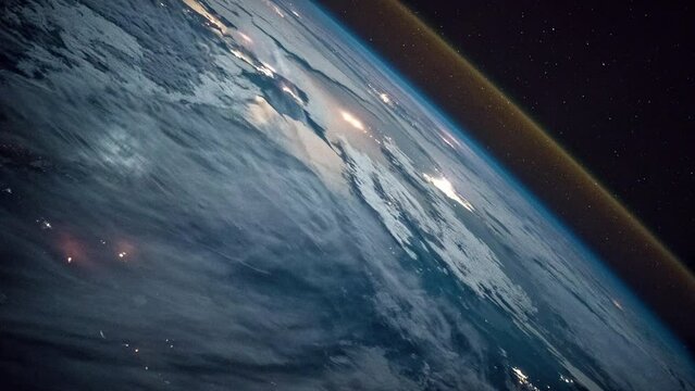 Beautiful Planet Earth seen from space in real time. View from International Space Station. Public Domain images from Nasa	