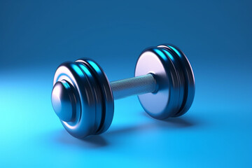 close up of a dumbbell on top of a table . Generative Ai