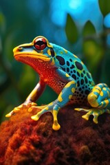 Fototapeta premium Poison frog in the wild. Generative AI