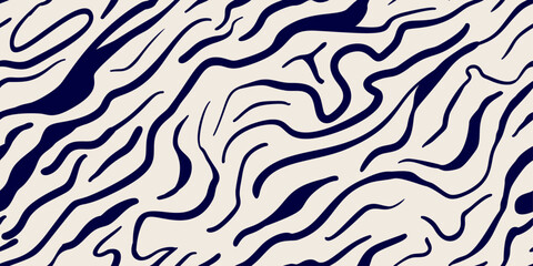 Fototapeta na wymiar Zebra Stripes Pattern. Zebra print, animal skin, abstract pattern, line background, hand drawn vector illustration. Poster, banner. Black and white artwork monochrome