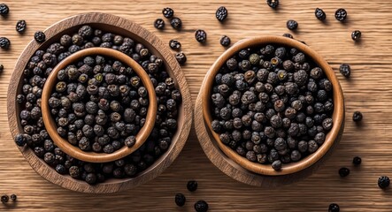 Black pepper in a beautiful bowl. ai generation