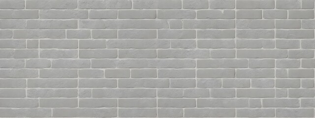 Plakat Light white brick background texture seamless pattern. Seamless brick masonry. Light white brick wall seamless illustration background. Generative AI