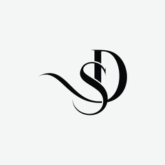 

Initial letter SD logo design creative modern symbol icon monogram