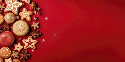 Obraz na płótnie Canvas christmas ornaments, decoration, cookies, with generative ai