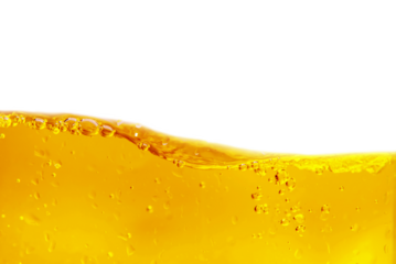 close up of beer bubbles