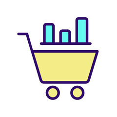 Data mining in retail industry RGB color pixel perfect icon. Customer needs researching. Business analytics. Isolated vector illustration. Simple filled line drawing. Editable stroke. Arial font used