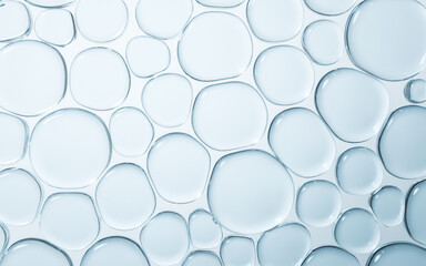 Transparent glass bubbles background, 3d rendering.