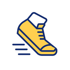 Running pixel perfect RGB color icon. Active and healthy lifestyle. Run marathon. Jogging and sprinting. Isolated vector illustration. Simple filled line drawing. Editable stroke. Arial font used