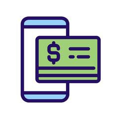 Digital money pixel perfect RGB color icon. Mobile banking. Contactless credit card. Virtual currency. Isolated vector illustration. Simple filled line drawing. Editable stroke. Arial font used