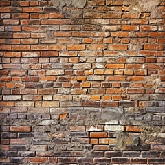 Bricks background. Generative AI.