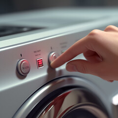Turning on the washing machine. Generative AI.