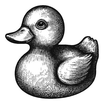 cute rubber duck sketch