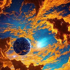 Obraz na płótnie Canvas Nebulae's Glimmer: A Stunning Display of Interstellar Art - Generative AI 6