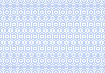 Seamless Blue Geometric Hexagons Pattern. Honeycomb Structure.