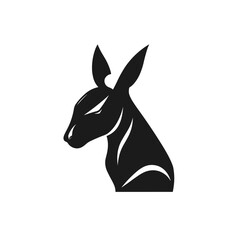 Fototapeta premium Kangaroo logo vector art.