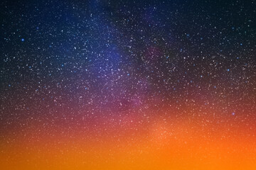 Milky Way, stars and nebula. Night starry sky. Space vector background