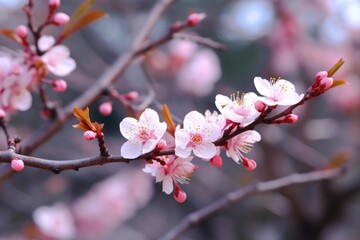 Fototapeta premium Close-up Sakura branch, Beautiful Cherry blossom
