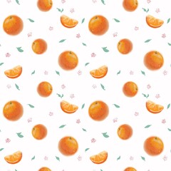 seamless pattern with oranges